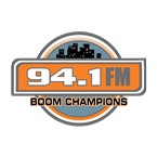 Boom Champions 94.1 Logo. Playlist